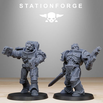 Space Knights Zombies (10 Units), proxy miniature, squad, 28mm heroic scale unpainted resin, view 5