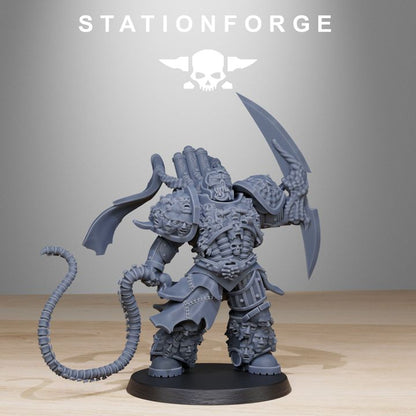 Dark Space Knights Punisher V1, proxy miniature, 28mm heroic scale unpainted resin, view 5