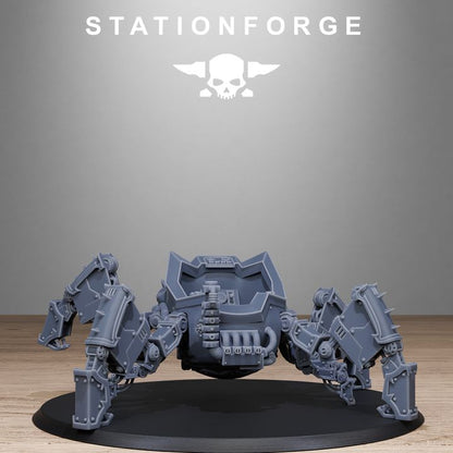 Scavenger Lectern Walker, Tech Priests proxy miniature, 28mm heroic scale unpainted resin, view 6