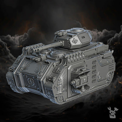 Battle Sisters Apc, proxy miniature, transport, 28mm heroic scale unpainted resin, view 3