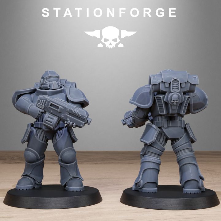 Space Knights Brutes, proxy miniature, 28mm heroic scale unpainted resin, view 8