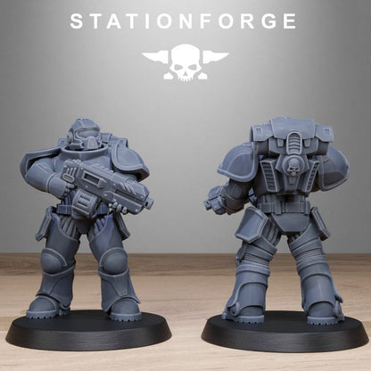 Space Knights Brutes, proxy miniature, 28mm heroic scale unpainted resin, view 8