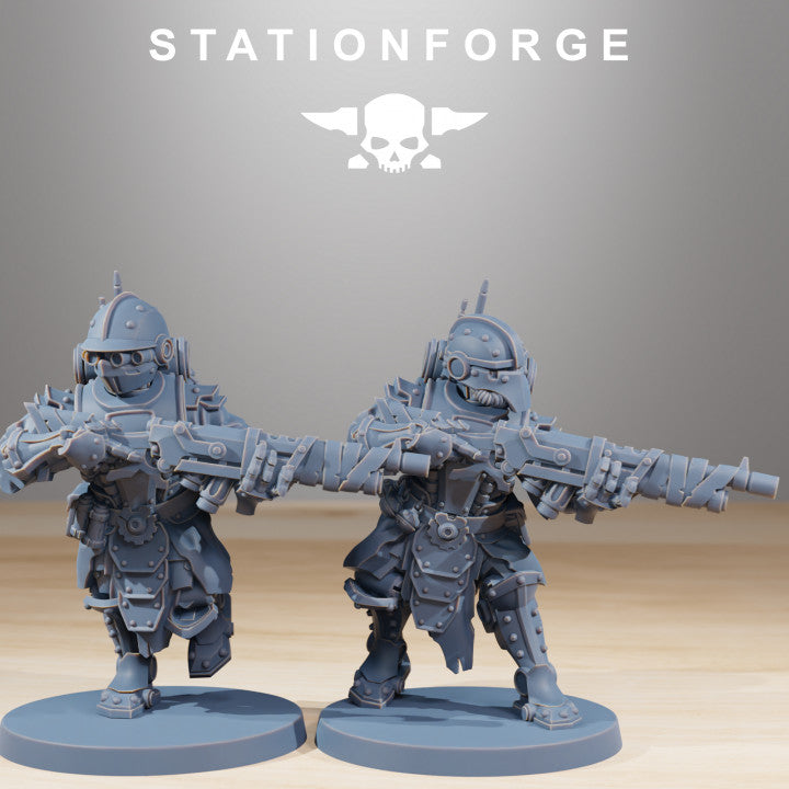 Tech Priests Infantry, 28mm heroic scale unpainted resin, view 5