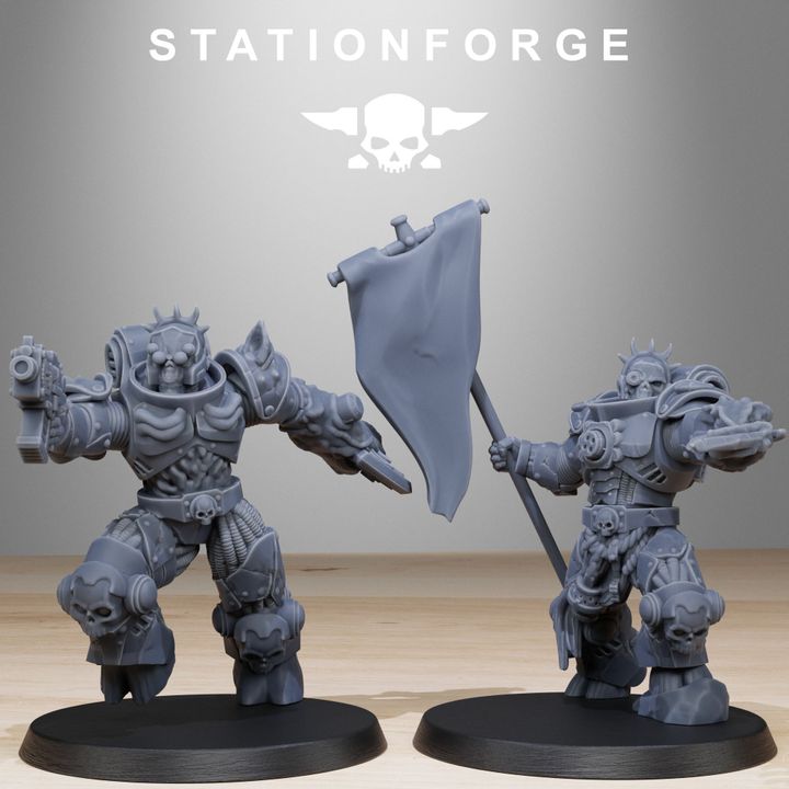 Dark Space Knights Mutants, proxy miniature, 28mm heroic scale unpainted resin, view 4