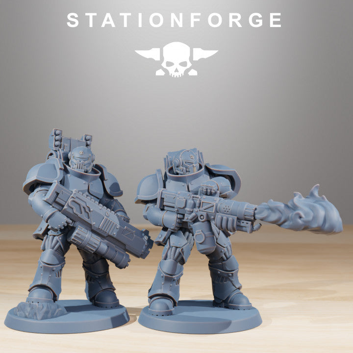 Space Knights Ravagers Heads (10 Units), resin conversion bits, squad, 28mm heroic scale unpainted resin, view 7
