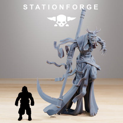 Necro Void Deity, proxy miniature, 28mm heroic scale unpainted resin, view 2