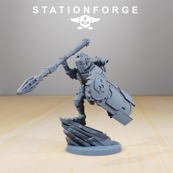 Scavenger Legio, Tech Priests proxy miniature, 28mm heroic scale unpainted resin, view 4