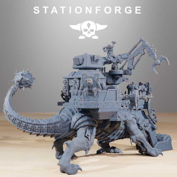 Orks Run Rolla, proxy miniature, 28mm heroic scale unpainted resin, view 8