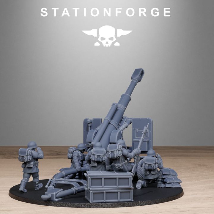 Free Guard Light Artillery, Imperial Army proxy miniature, 28mm heroic scale unpainted resin, view 3