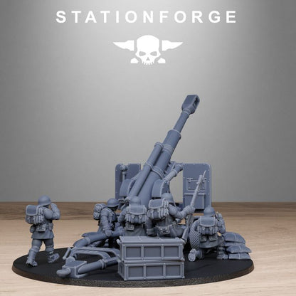 Free Guard Light Artillery, Imperial Army proxy miniature, 28mm heroic scale unpainted resin, view 3