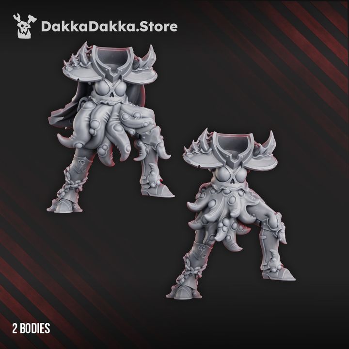 Dark Space Knights Coven Additional Bits Set, resin conversion bits, 28mm heroic scale unpainted resin, vi