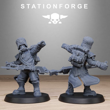 Grim Guard Royals, Imperial Army proxy miniature, infantry, 28mm heroic scale unpainted resin, view 10