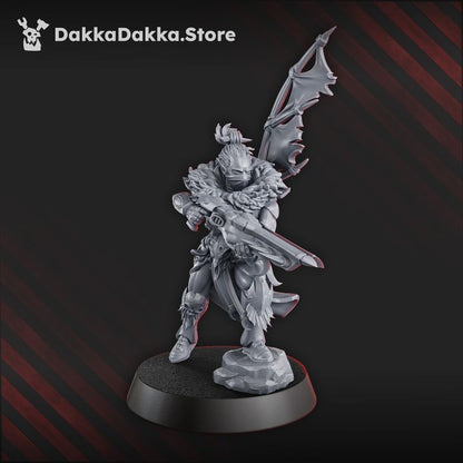 Eldar Warrior, proxy miniature, infantry, 28mm heroic scale unpainted resin, view 4