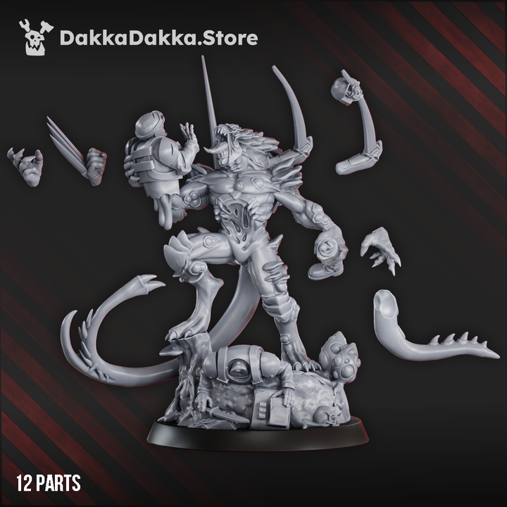 Great Harvest Sporemorph Hunter (70Mm), Bio Swarm proxy miniature, 28mm heroic scale unpainted resin, view 4