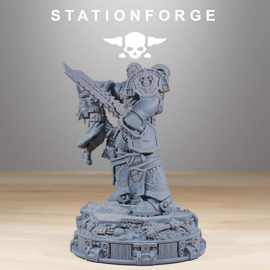 Space Knights Collectible Bust, proxy miniature, 28mm heroic scale unpainted resin, view 2