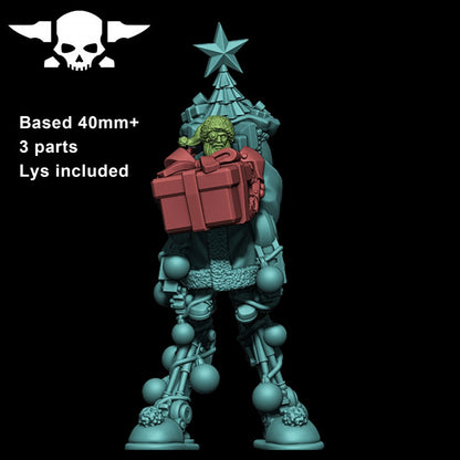 Scavenger Festive Wayfarer, Tech Priests proxy miniature, 28mm heroic scale unpainted resin, view 4