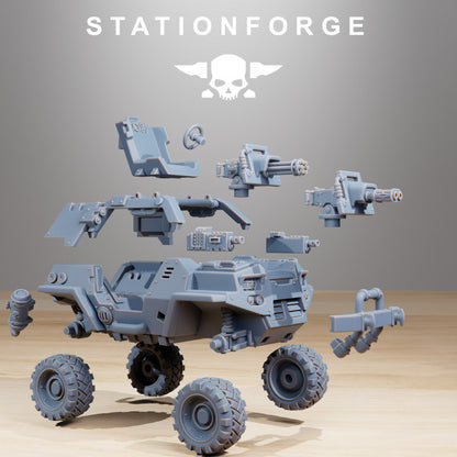 Space Knights Stormrider, proxy miniature, vehicle, 28mm heroic scale unpainted resin, view 3