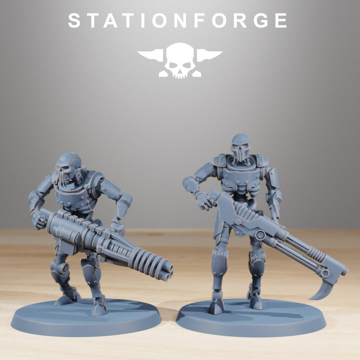 Necro X1 Infantry (10 Units), proxy miniature, squad, 28mm heroic scale unpainted resin, view 2