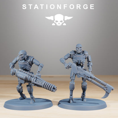 Necro X1 Infantry (10 Units), proxy miniature, squad, 28mm heroic scale unpainted resin, view 2