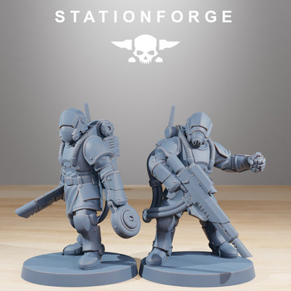 Imperial Army Royal Guard Commandos (11 Units), 28mm heroic scale unpainted resin, view 3