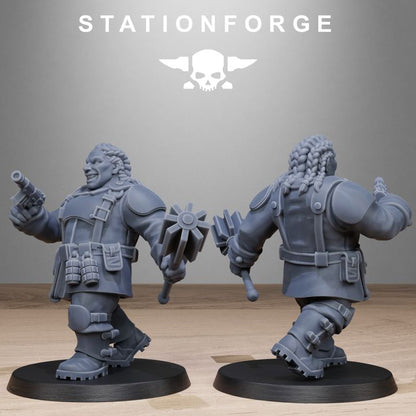 Free Guard Mutant Sisters, Imperial Army proxy miniature, infantry, 28mm heroic scale unpainted resin, view 5