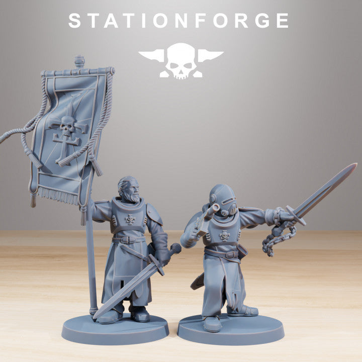 Imperial Army Royal Guard Templars (12 Units), 28mm heroic scale unpainted resin, view 3