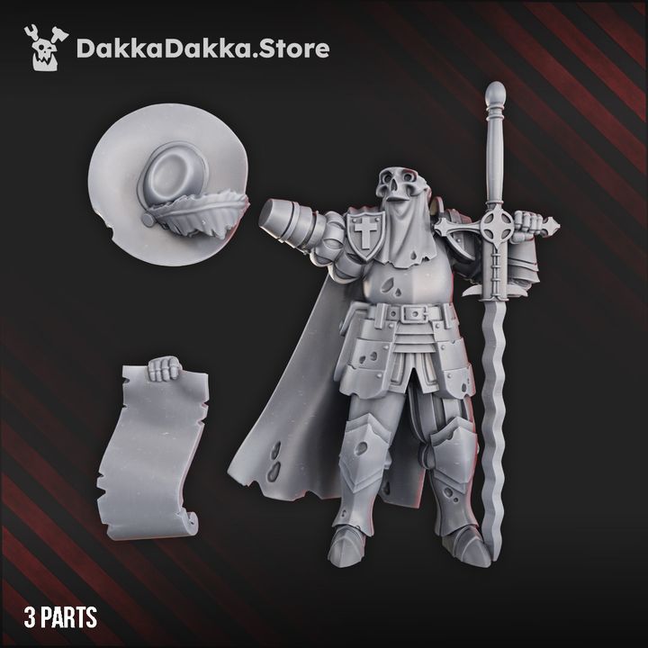 Torquemadas Verdugo Inquisitorial Shield And Machinegun, Trench Warfare proxy miniature, character, 28mm heroic, view 4
