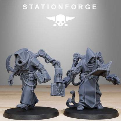 Tech Priests Scavenger Monks (10 Units), 28mm heroic scale unpainted resin, view 3