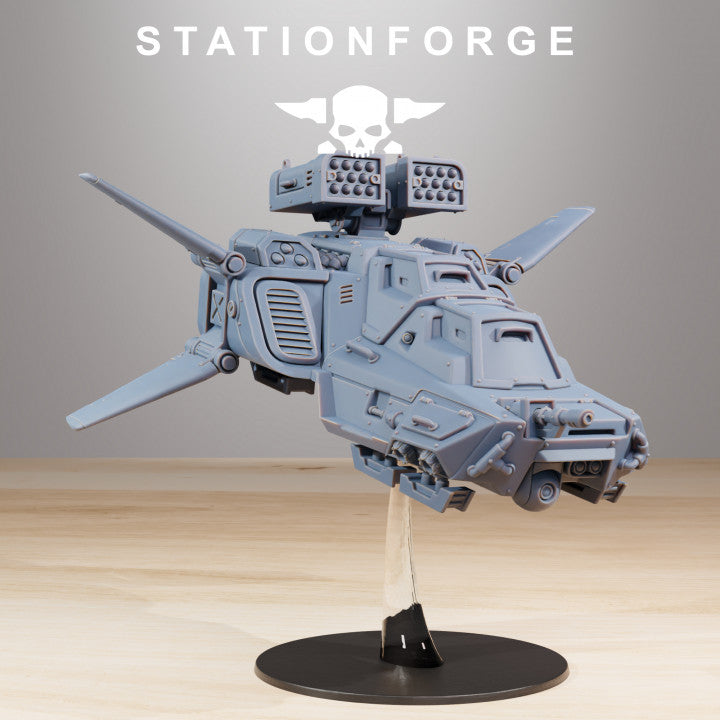 Space Knights Speeder, proxy miniature, vehicle, 28mm heroic scale unpainted resin, view 2