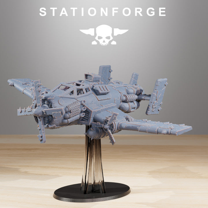 Orks Plane Crazy Banshee Stf-I, proxy miniature, 28mm heroic scale unpainted resin, view 5