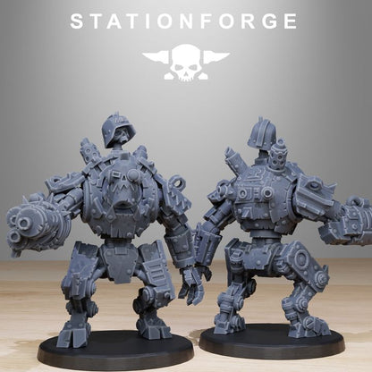 Orks Bots Infantry Modular Kit (10 Units), proxy miniature, squad, 28mm heroic scale unpainted resin, view 5