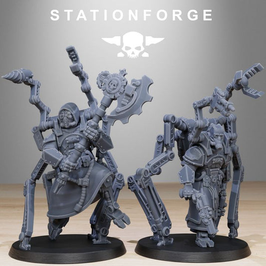 Tech Priests Scavenger Octapods (10 Units), 28mm heroic scale unpainted resin, view 2