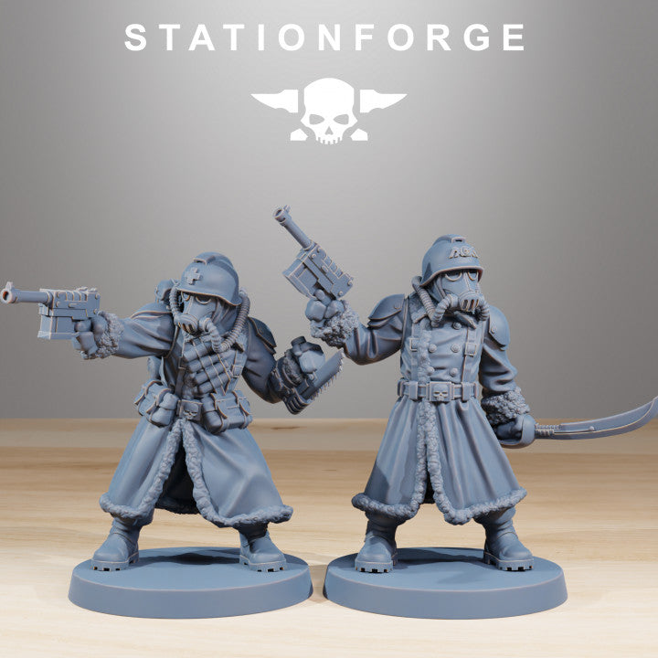 Imperial Army Grim Guard Frostwatch (10 Units), 28mm heroic scale unpainted resin, view 6
