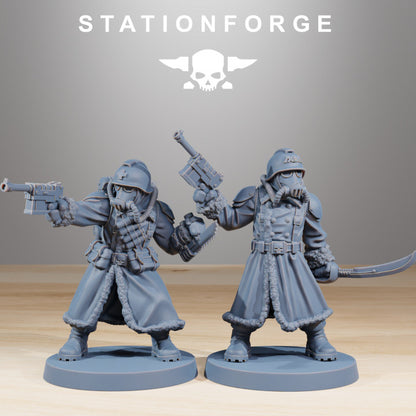 Imperial Army Grim Guard Frostwatch (10 Units), 28mm heroic scale unpainted resin, view 6