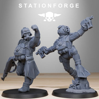 Imperial Army Grim Guard Divers (10 Units), 28mm heroic scale unpainted resin, view 4