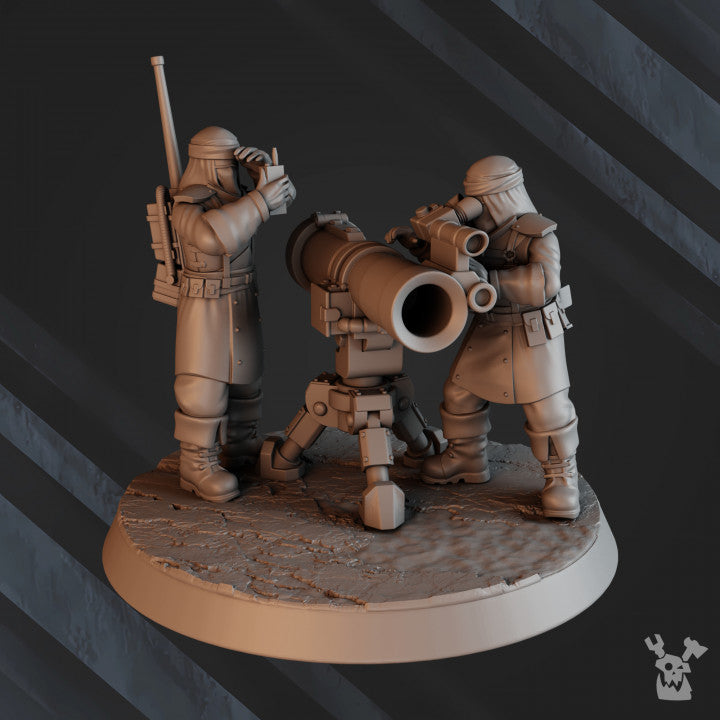 Regius Guard Bedouin Heavy Fire Support Squad, Imperial Army proxy miniature, 28mm heroic scale unpainted resin, view 5