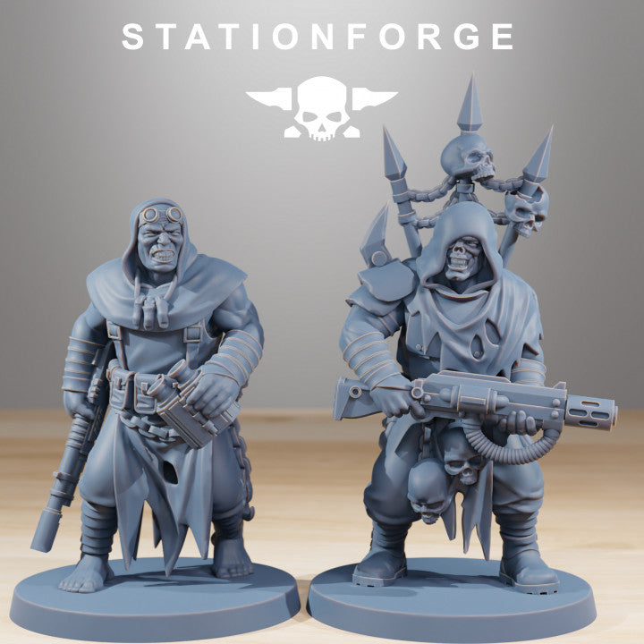 Dark Space Knights Guard Nomads, proxy miniature, infantry, 28mm heroic scale unpainted resin, view 6