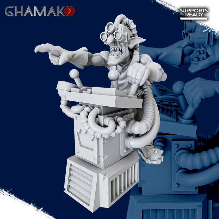 Orks Kannon Krew (5 Units), proxy miniature, 28mm heroic scale unpainted resin, view 2