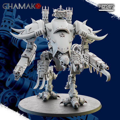 Plague Knights Corrupted Knight, proxy miniature, 28mm heroic scale unpainted resin, view 2