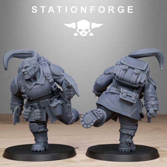 Free Guard Mutant Sisters, Imperial Army proxy miniature, infantry, 28mm heroic scale unpainted resin, view 2