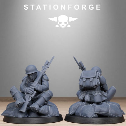 Free Guard Fallen, Imperial Army proxy miniature, infantry, 28mm heroic scale unpainted resin, view 9