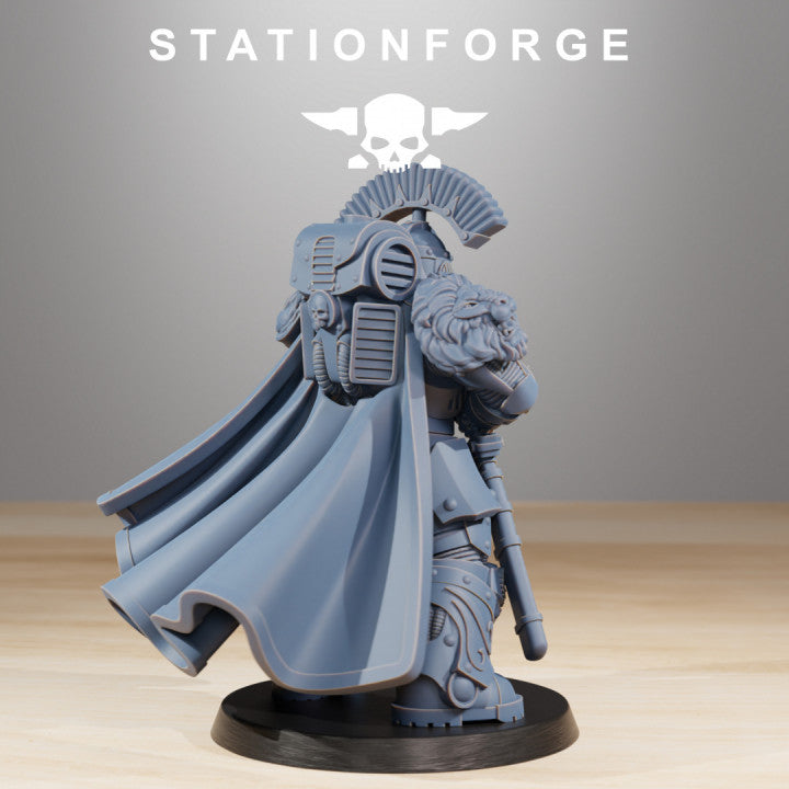 Space Knights Guardmen (10 Units), proxy miniature, squad, 28mm heroic scale unpainted resin, view 5
