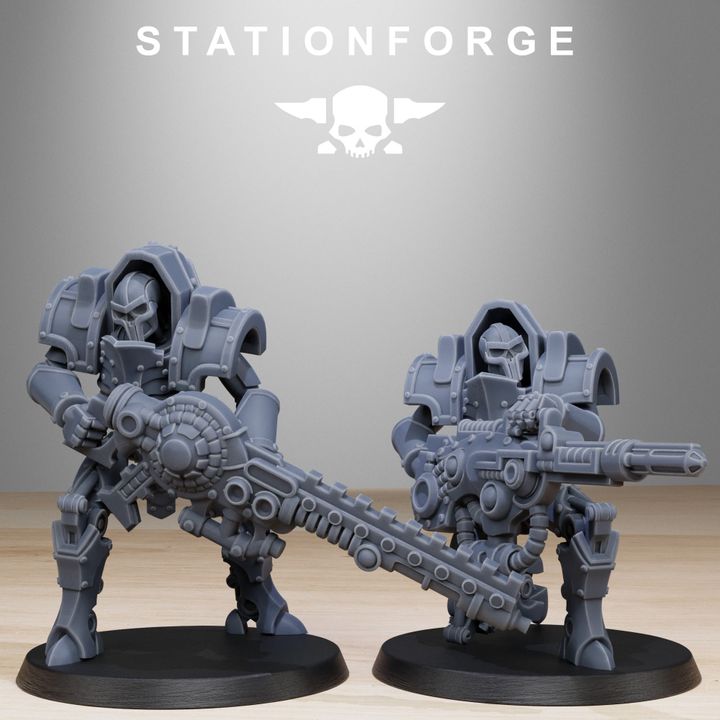 Necro Heavy Infantry (10 Units), proxy miniature, squad, 28mm heroic scale unpainted resin, view 4