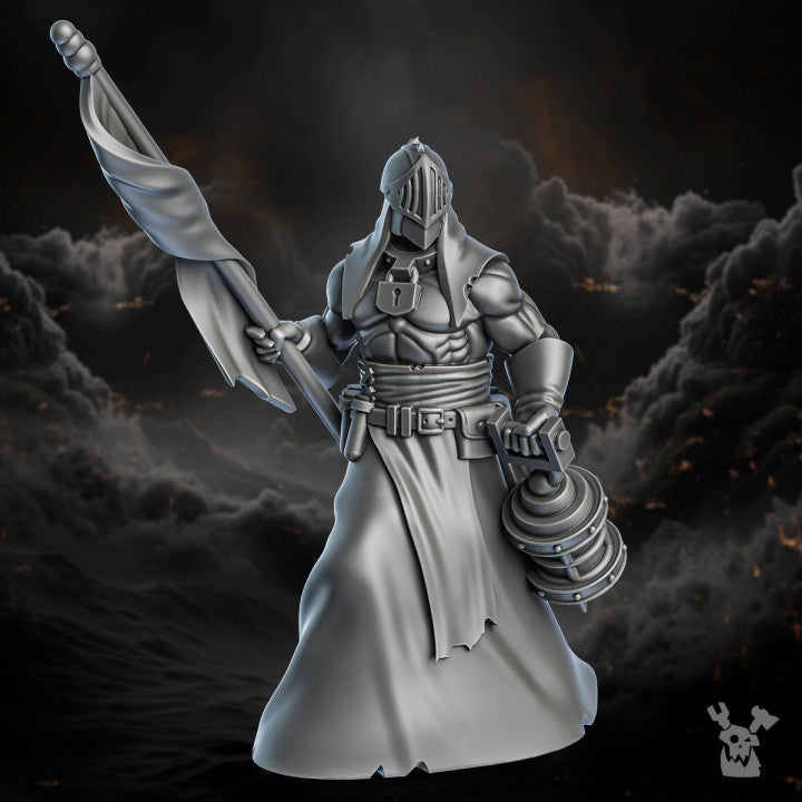 Battle Sisters Grimms, proxy miniature, 28mm heroic scale unpainted resin, view 5