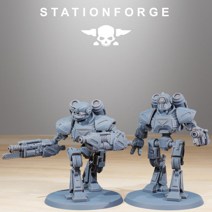 Tech Priests Scavenger Mechanods (10 Units), 28mm heroic scale unpainted resin, view 2