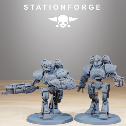 Tech Priests Scavenger Mechanods (10 Units), 28mm heroic scale unpainted resin, view 2