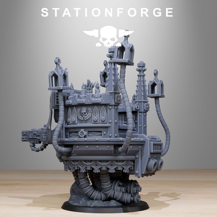 Imperial Army Pulpit, proxy miniature, 28mm heroic scale unpainted resin, view 5