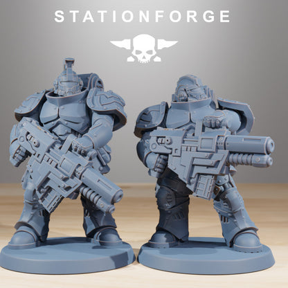 Space Knights Squad (10 Units), proxy miniature, squad, 28mm heroic scale unpainted resin, view 5