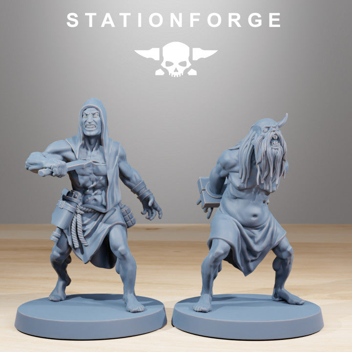 Dark Space Knights Guard Fanatics (10 Units), proxy miniature, squad, 28mm heroic scale unpainted resin, view 3