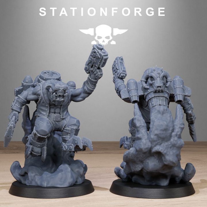Orks Flyers, proxy miniature, 28mm heroic scale unpainted resin, view 2